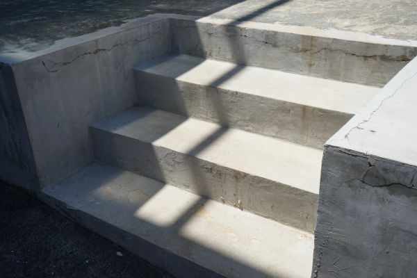 Poured Steps Installation in Evansville