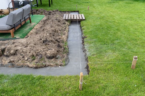 Cement Footer Installation in Evansville